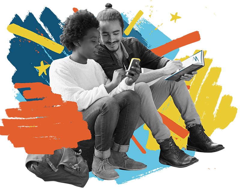 two students sitting together